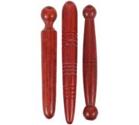 HEANUJJ Varillas de Masaje de Madera de Palisandro para Acupuntura, Paquete de 3 Piezas, Herramienta Portátil para Aliviar Dolores y Proteger los Dedos Masaje de Pies Varios estilos