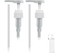 Heanvmyss Dispensador de Loción Líquida Bomba,2 Piezas Bomba de Sirope de Repuesto con Tubos,Cabezal de Bomba Dispensador de Jabón,Bomba de Jarabe para Abertura Botella 25mm(Blanco,28/410)