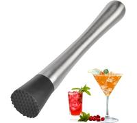 Heanvmyss Muddler de Cóctel,25cm Acero Inoxidable Mortero para Cócteles,Machacador de Cóctel,Barra de Martillo de Limón para Cocina,Especias,Ajos