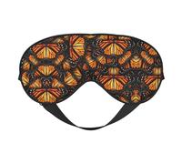 Heaps of Orange - Antifaz de mariposas monarca para máxima comodidad para dormir, ajustable, transpirable y elegante, perfecto para sensibilidad a la luz, insomnio