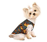 Heaps of Orange - Camisa ligera con estampado de mariposas monarca y mariposas, para verano, transpirable, ropa elástica sin mangas para mascotas