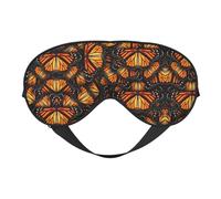 Heaps of Orange Monarch Butterflies - Antifaz para dormir con bloqueo de luz, ajustable, cómoda, suave, reversible, para dormir