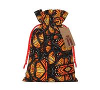 Heaps Of Orange Monarch Butterflies - Bolsa pequeña con cordón para regalos, bolsa de regalo reutilizable, para regalos de vacaciones y fiestas