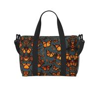 Heaps of Orange Monarch Butterflies - Bolsas de viaje duraderas para mujer, bolsas de viaje duraderas, bolsas de gimnasio para viajes nocturnos, color negro, talla única