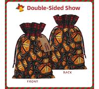 Heaps Of Orange Monarch Butterflies - Bolsas reutilizables con cordón para regalo para vacaciones, cumpleaños, bodas, fiestas