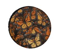 Heaps of Orange Monarch Butterflies Funda de rueda de repuesto, resistente a la intemperie, diámetro del neumático 61-91 cm, resistente al agua universal para