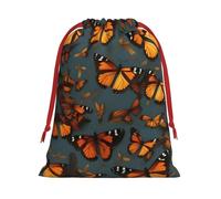 Heaps Of Orange Monarch Butterflies Print Drawstring Gift Bags Collection, bolsas de regalo de cumpleaños, Navidad para regalos, recuerdos de fiesta
