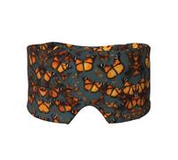 Heaps of Orange Monarch Butterflies Print Sleep Eye Mask Soft and Comfortable Eye Blinder Blindfold Shade for Men Women