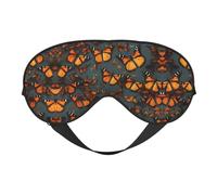 Heaps of Orange Monarch Butterflies Print Soft Eye Mask/Sleep Eye Mask/Blackout Eye Mask, Adecuado para viajes, oficina, yoga, siesta