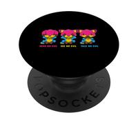Hear No Evil See Not An Evil Talk No Evil Three Pansexual PopSockets PopGrip Adhesivo