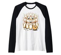Hear The Ten Pins Laughing Bowling Bowler Pun Camiseta Manga Raglan
