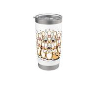 Hear the Ten Pins Laughing Bowling Bowler Pun Vaso térmico de acero inoxidable de doble pared