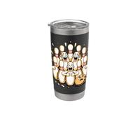 Hear the Ten Pins Laughing Bowling Bowler Pun Vaso térmico de acero inoxidable de doble pared