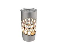 Hear the Ten Pins Laughing Bowling Bowler Pun Vaso térmico de acero inoxidable de doble pared