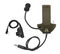 Hearangel Boom Microphone/Ken - Kit PTT de 2 pines compatible con orejeras delgadas Razor de Walker, protector de oído cubierto a orejeras comunicadas
