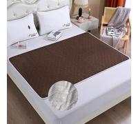 Hearda 2 Pieza Empapadores Cama Adultos, Color Sólido Ultra Absorbente Reutilizable, Lavables Empapadores Anciano Bebe Perros Protector Cama Impermeable Adecuado Sofás (Café,70x90cm)