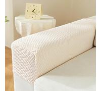 Hearda 2 Piezas Funda Para Reposabrazos De Sofá, Textura A Cuadros Pasamanos Funda Sofa, Fundas Sofa Elásticas Lavable Pasamanos Funda De Sofa Beige