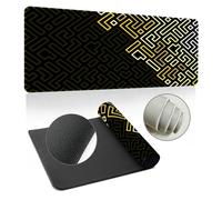 Hearda 3D Alfombrilla Ratón XXL/XL/L, Rompecabezas Multicolor Alfombrilla Rató, Alfombrilla Gaming con Bordes Cosidos y Base Antideslizante, Mouse Pad para Oficinas y Hogares (900x400x3mm,Amarillo)