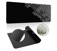 Hearda 3D Alfombrilla Ratón XXL/XL/L, Rompecabezas Multicolor Alfombrilla Rató, Alfombrilla Gaming con Bordes Cosidos y Base Antideslizante, Mouse Pad para Oficinas y Hogares (700x300x3mm,Gris)
