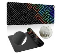 Hearda 3D Alfombrilla Ratón XXL/XL/L, Rompecabezas Multicolor Alfombrilla Rató, Alfombrilla Gaming con Bordes Cosidos y Base Antideslizante, Mouse Pad para Oficinas y Hogares (900x400x3mm,Colorido)