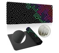 Hearda 3D Alfombrilla Ratón XXL/XL/L, Rompecabezas Multicolor Alfombrilla Rató, Alfombrilla Gaming con Bordes Cosidos y Base Antideslizante, Mouse Pad para Oficinas y Hogares (900x400x3mm,Multicolor)