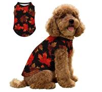Hearda 3D Plantes Vertes Gilet Rafraîchissant pour Chien,Gilet Rafraichissant Chien Protection UV,T-Shirt Respirant,Manteau Rafraichissant pour Chiens pour Chasse,l'Entraînement (Hoja de Arce,S)