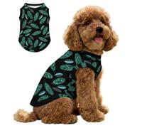 Hearda 3D Plantes Vertes Gilet Rafraîchissant pour Chien,Gilet Rafraichissant Chien Protection UV,T-Shirt Respirant,Manteau Rafraichissant pour Chiens pour Chasse,l'Entraînement (Hoja 2,XS)
