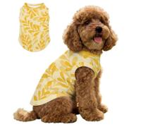 Hearda 3D Plantes Vertes Gilet Rafraîchissant pour Chien,Gilet Rafraichissant Chien Protection UV,T-Shirt Respirant,Manteau Rafraichissant pour Chiens pour Chasse,l'Entraînement (Amarillo,XS)