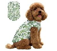 Hearda 3D Plantes Vertes Gilet Rafraîchissant pour Chien,Gilet Rafraichissant Chien Protection UV,T-Shirt Respirant,Manteau Rafraichissant pour Chiens pour Chasse,l'Entraînement (Hoja Verde 2,L)