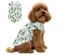 Hearda 3D Plantes Vertes Gilet Rafraîchissant pour Chien,Gilet Rafraichissant Chien Protection UV,T-Shirt Respirant,Manteau Rafraichissant pour Chiens pour Chasse,l'Entraînement (Feuille,L)