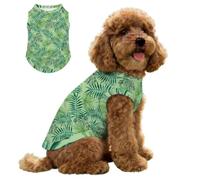 Hearda 3D Plantes Vertes Gilet Rafraîchissant pour Chien,Gilet Rafraichissant Chien Protection UV,T-Shirt Respirant,Manteau Rafraichissant pour Chiens pour Chasse,l'Entraînement (Feuille Verte,M)
