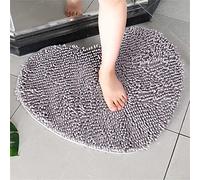 Hearda Alfombra Baño Chenille Corazón Antideslizante, Alfombrilla Baño Secado Rapido Absorbant, Suave y Cómoda Lavable Esponjoso Alfombra, para Bañera, Ducha (Gris,40x50cm)
