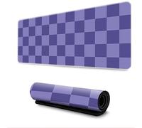 Hearda Alfombrilla Ratón XXL/XL/L, Impresión de Tablero de Ajedrez Alfombrilla Rató, Alfombrilla Gaming con Bordes Cosidos Base Antideslizante,Mouse Pad para Oficinas Hogares (700x300x3mm,Morado)