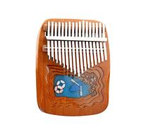 Hearda Caoba Kalimba 17 TeclasPiano de Pulgar Resina Instrumento Musical Portátil Un Regalo para Niños, Principiantes Adultos con Instrucciones de Estudio y Martillo de Afinación (B. Bote)