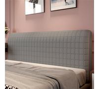 Hearda Elástica Funda para Cabecero de Cama,Cabecera Estilo Simple Color Sólido, Todo Incluido Prueba de Polvo Cabecero, Protector de Cabecero Cama para Decoración Dormitorio (Gris Oscuro,150cm)
