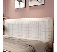 Hearda Elástica Funda para Cabecero de Cama,Cabecera Estilo Simple Color Sólido, Todo Incluido Prueba de Polvo Cabecero, Protector de Cabecero Cama para Decoración Dormitorio (Beige,180cm)