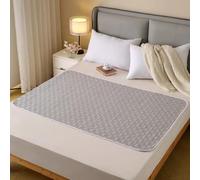 Hearda Empapadores Cama Adultos Lavables, Ultra Absorbente Reutilizable, Empapadores Perros Bebe Anciano, Protector Cama Impermeable Adecuado para Sofás, 1 Pieza (#1 Gris Claro,70x90cm)