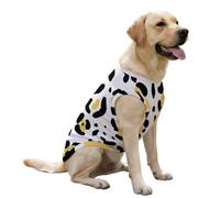 Hearda Estampado de Leopardo Chaleco de Refrigeración para Perro Ligero, Chaleco de Enfriamiento para Mascotas Ligero y Transpirable, Camisa Verano Refrigerante para Medianos Gatos (Negro Blanco,XXL)