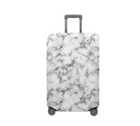 Hearda Funda Maleta Elástica, Impresión de Mármol Funda para Maletas 18-32 Pulgadas,Cubierta de Equipaje Lavable Reutilizable,Viajar Protectora Anti-Rasguños Anti Polvo (Blanco,S(18-21pulgadas))
