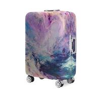 Hearda Funda Maleta Elástica,Patrones Tie-Dye Funda para Maletas 18-32 Pulgadas,Cubierta de Equipaje Lavable y Reutilizable,Viajar Protectora Anti-Rasguños Anti Polvo (Morado 3,XL(29-32pulgadas))