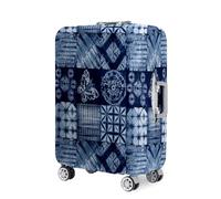 Hearda Funda Maleta Elástica,Patrones Tie-Dye Funda para Maletas 18-32 Pulgadas,Cubierta de Equipaje Lavable y Reutilizable,Viajar Protectora Anti-Rasguños Anti Polvo (Azul Marino,S(18-21pulgadas))