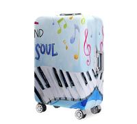 Hearda Funda Maleta Elástica, Piano Multicolor Funda para Maletas 18-32 Pulgadas, Cubierta de Equipaje Lavable y Reutilizable, Viajar Protectora Anti-Rasguños Anti Polvo (Azul,XL(29-32pulgadas))