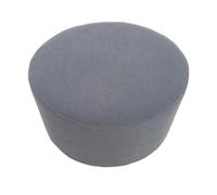 Hearda Funda Otomana Redonda de Jacquard, Color Sólido Funda para Reposapiés con Base Elástica Antideslizante Protectora para Taburete/Puff, Extraíble y Lavable (Gris Claro A,S)
