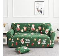 Hearda Funda Sofa, Suave y Flexible Funda Sofa, Día de Navidad Fundas Sofas 3 y 2 Plazas Ajustables, Universal para familias Cubre Sofa, Protector Sofa con Brazos (Árbol de Navidad,3-Seater)