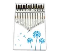 Hearda Kalimba 17 Teclas Piano de Pulgar con Instrucciones de Estudio y Martillo de Afinación, Flores 3D Instrumento Musical Portátil Un Regalo para Niños, Principiantes Adultos (Diente de león)
