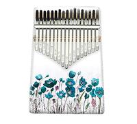 Hearda Kalimba 17 Teclas Piano de Pulgar con Instrucciones de Estudio y Martillo de Afinación, Flores 3D Instrumento Musical Portátil Un Regalo para Niños, Principiantes Adultos (Orquídea)