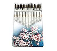 Hearda Kalimba 17 Teclas Piano de Pulgar con Instrucciones de Estudio y Martillo de Afinación, Flores 3D Instrumento Musical Portátil Un Regalo para Niños, Principiantes Adultos (Flor de ciruelo)