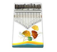 Hearda Kalimba 17 Teclas Piano de Pulgar con Instrucciones de Estudio y Martillo de Afinación, Flores 3D Instrumento Musical Portátil Un Regalo para Niños, Principiantes Adultos (Ginkgo biloba)