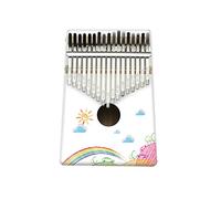 Hearda Kalimba 17 Teclas Piano de Pulgar con Instrucciones de Estudio y Martillo de Afinación, Instrumento Musical Portátil Un Regalo para Niños, Principiantes Adultos (Arco iris de sol)