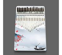 Hearda Kalimba 17 Teclas Piano de Pulgar con Instrucciones de Estudio y Martillo de Afinación, Instrumento Musical Portátil Un Regalo para Niños Principiantes Adultos (Poesía y pintura)
